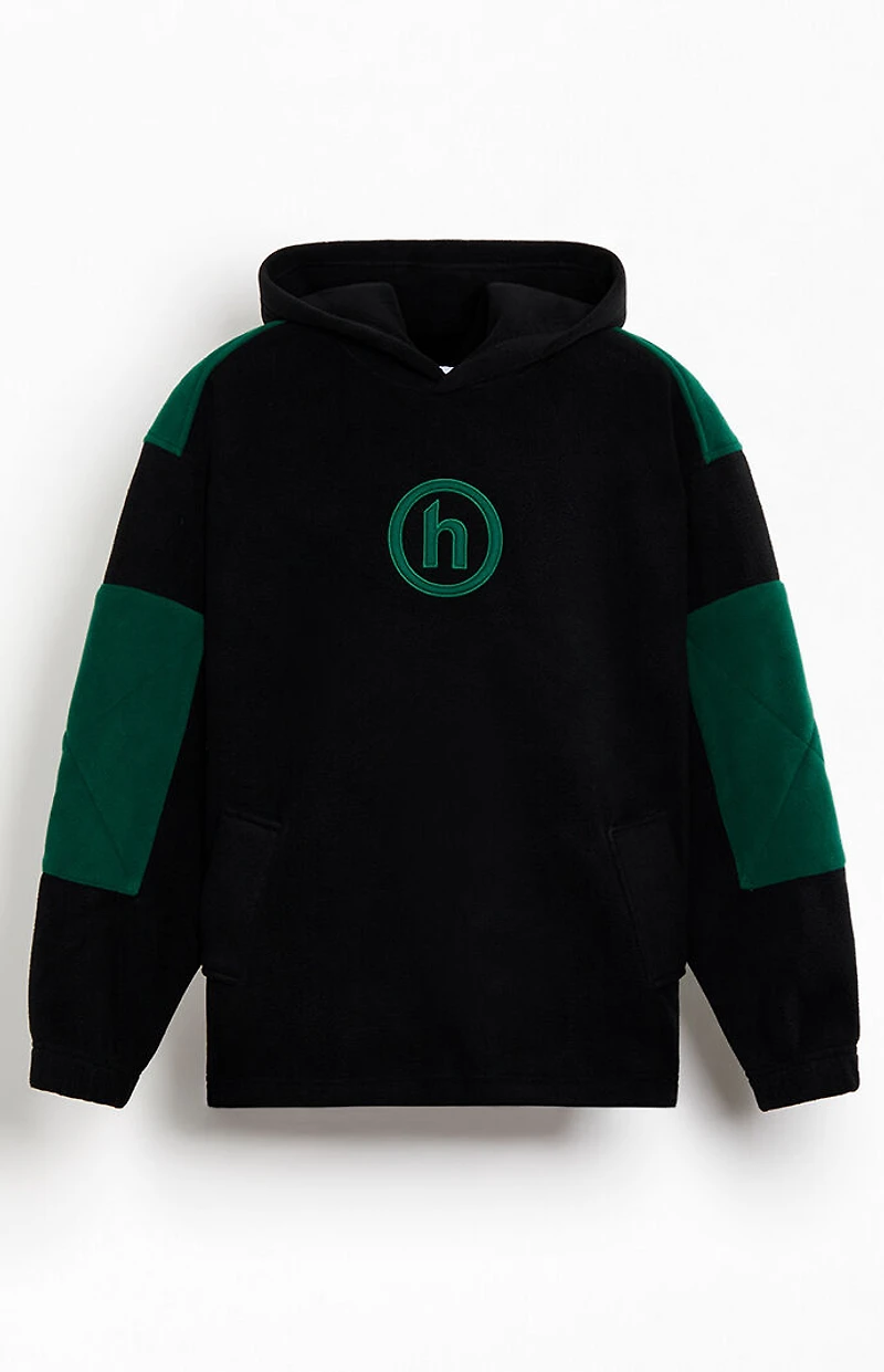Hidden NY Black & Green Polar Fleece Hoodie