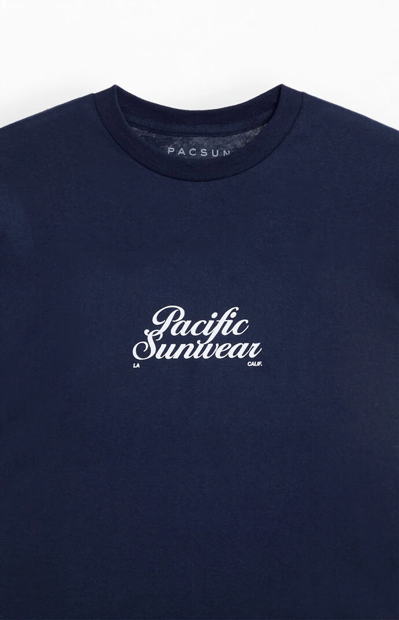 Pacsun Navy Script T-Shirt