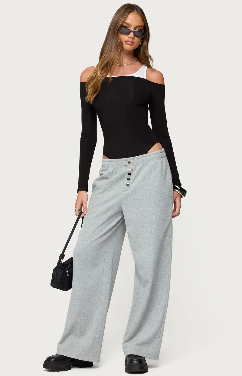 Edikted Lorelle Wide Leg Sweatpants