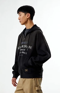 GUESS Originals Waffle Knit Full Zip Hoodie