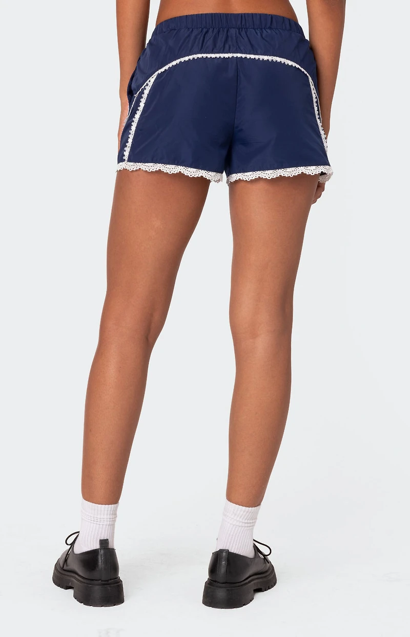 Edikted Kallie Lacey Track Shorts