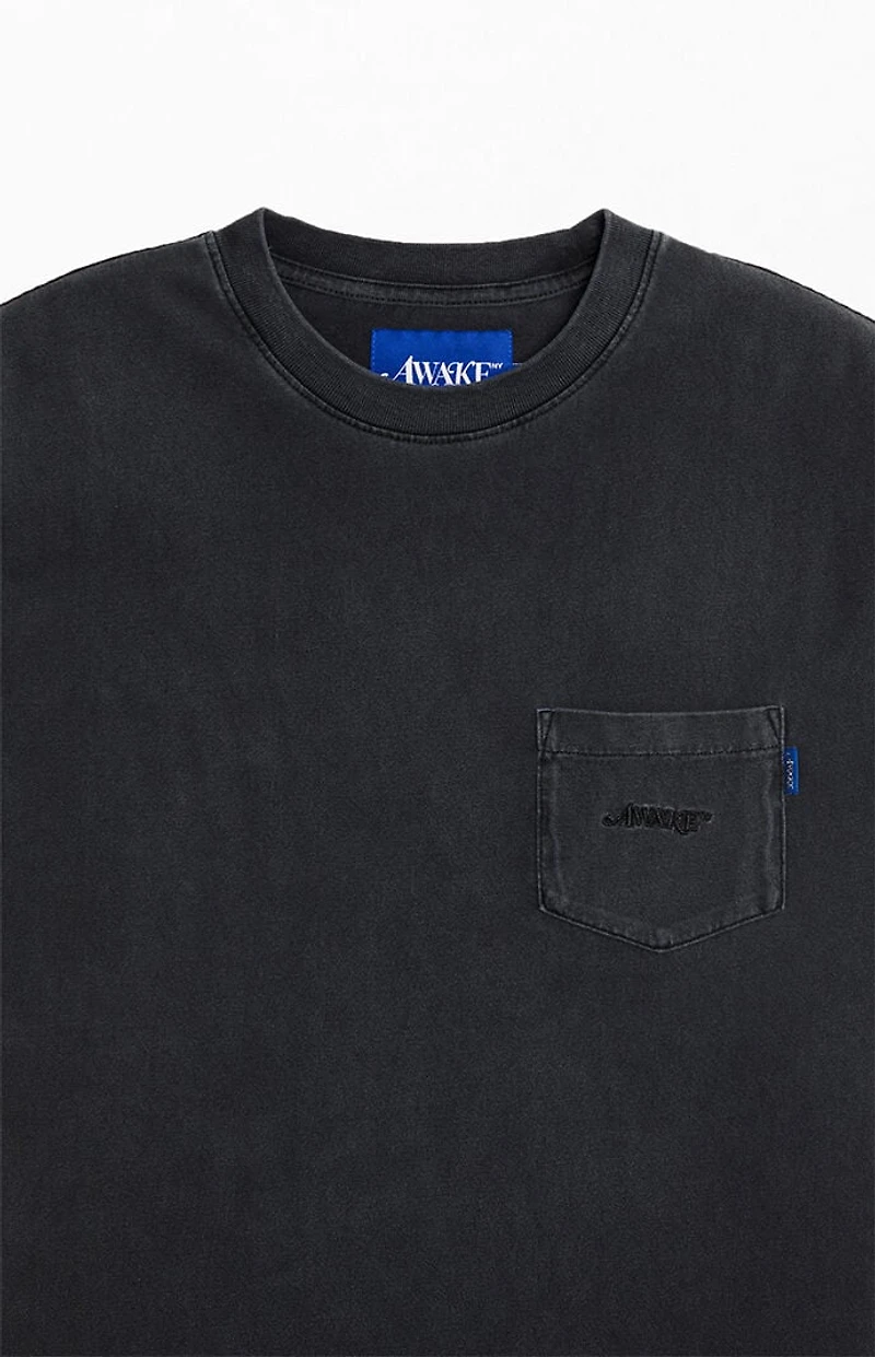 Awake NY Washed Black Pocket T-Shirt