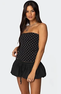 Edikted Polka Dot Built Bra Tube Top