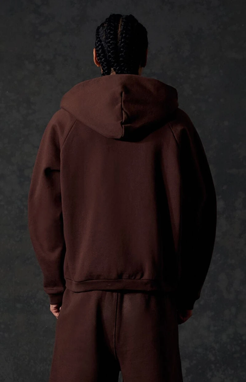 A.R.C. Brown Heavyweight Standard Zip Hoodie