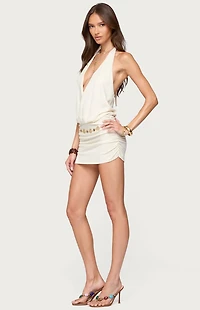 Edikted Adrian Knit Halter Mini Dress