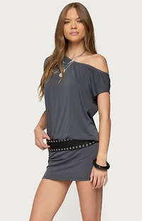Edikted Sevie Off Shoulder Mini Dress