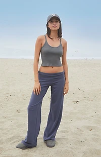 John Galt Gray Beyonca Cropped Tank Top
