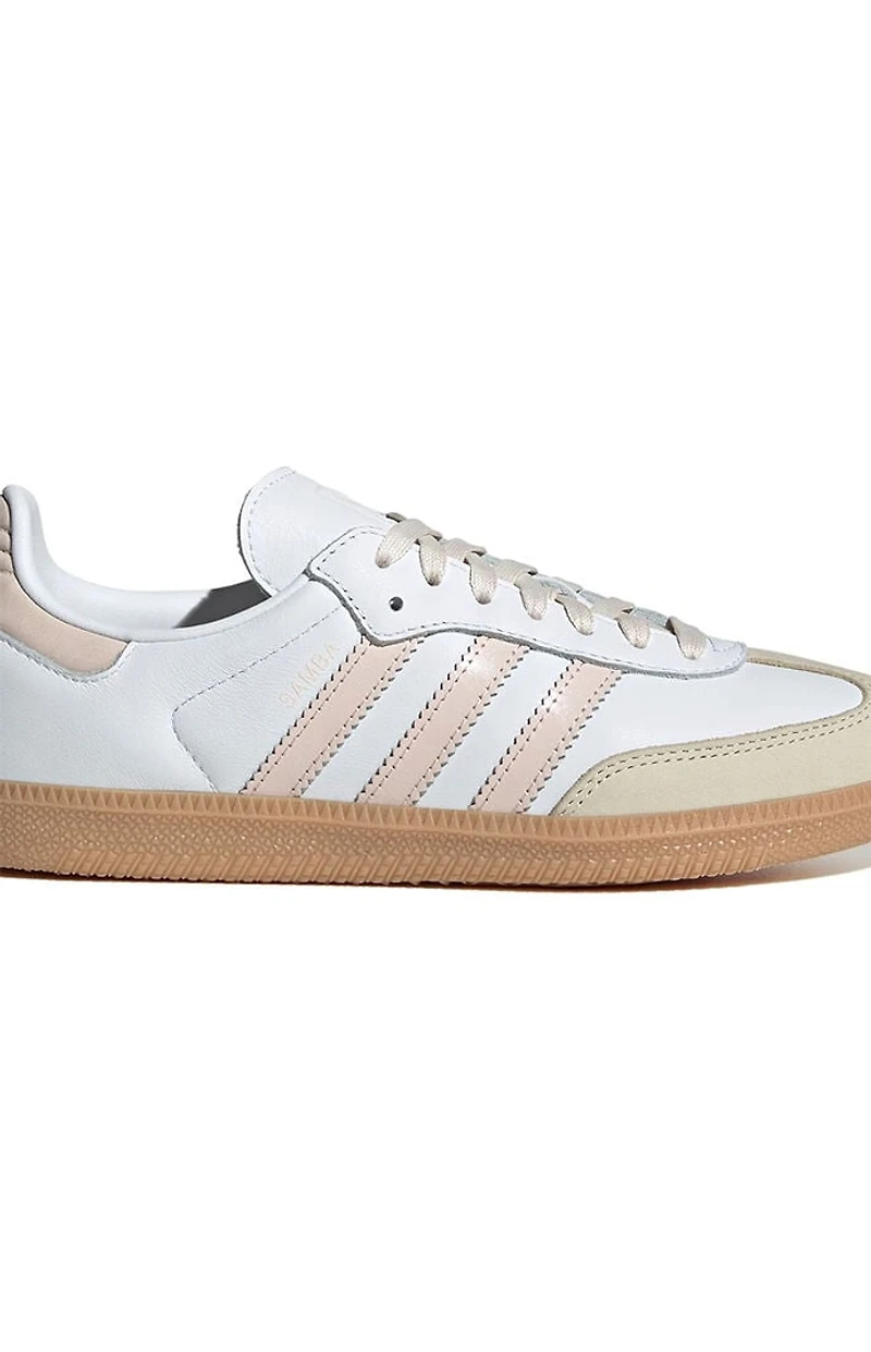 adidas Women's White & Pink Samba OG Sneakers