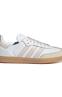 adidas Women's White & Pink Samba OG Sneakers