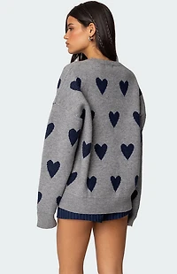 Edikted Big Heart Oversized Sweater
