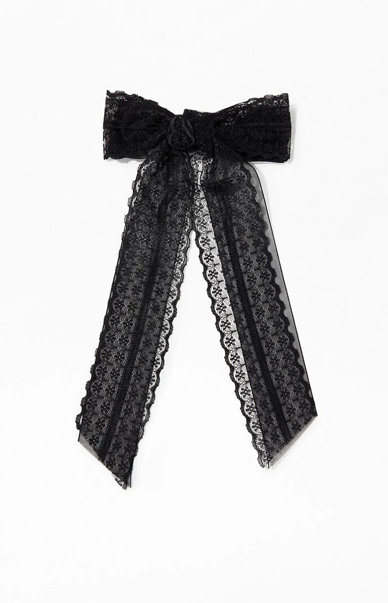 LA Hearts Piper Lace Bow Hair Barrette