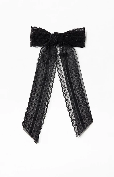 LA Hearts Piper Lace Bow Hair Barrette