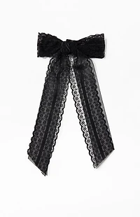 LA Hearts Piper Lace Bow Hair Barrette