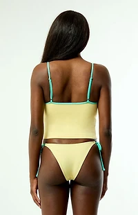 Pacsun Yellow Rosie Tank Bikini Top