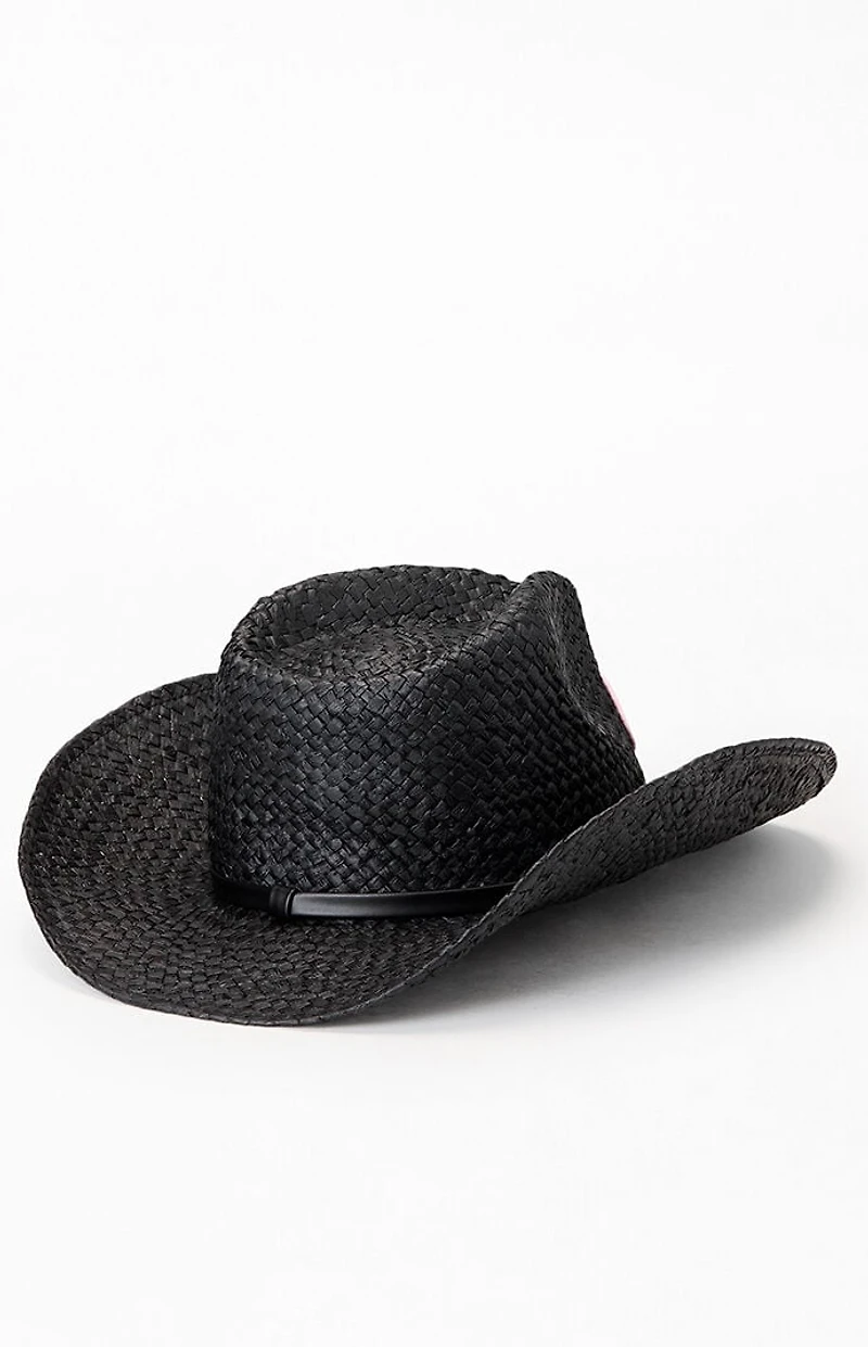 Von Dutch Black Straw Cowboy Hat