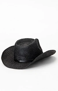 Von Dutch Black Straw Cowboy Hat