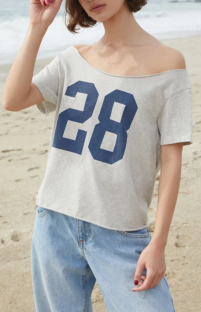 John Galt Gray 28 Robyn Off-The-Shoulder Top