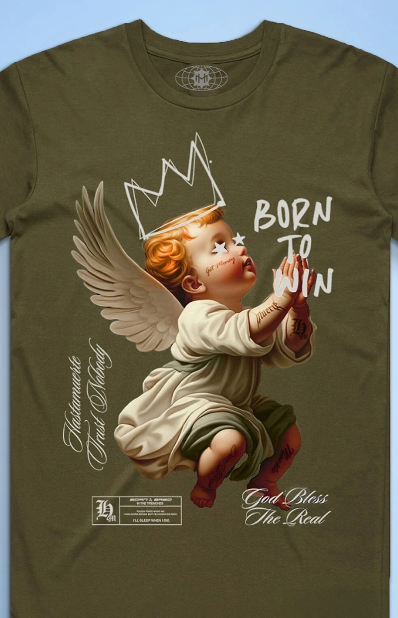 HASTAMUERTE Born To Win Angel Crown T-Shirt