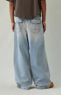 Pacsun Ryder Ultra Baggy Jeans Light Blue Tint