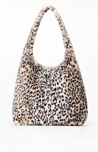 John Galt Leopard Faux Fur Shoulder Bag