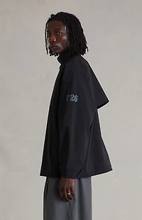 Fear of God ESSENTIALS Vintage Black Half Zip Track Jacket