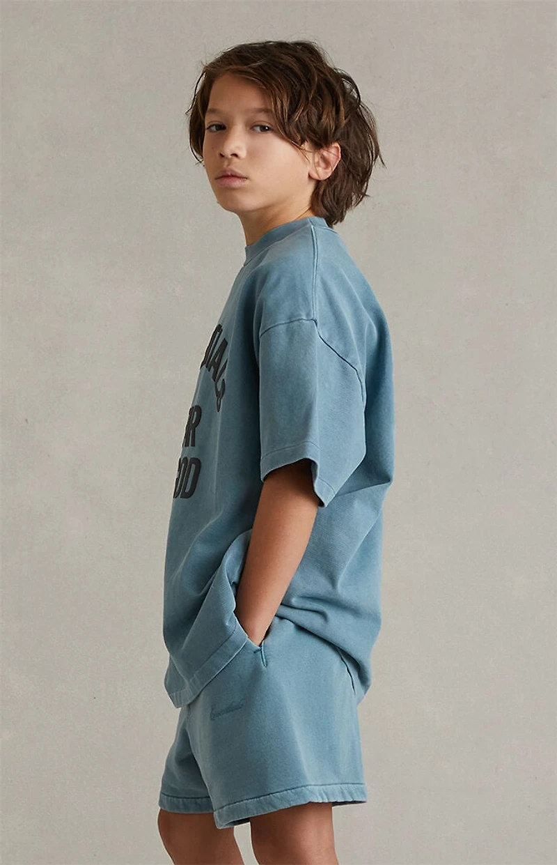 Fear of God ESSENTIALS Kids Faded Coastal Signature Classic Sweat Shorts