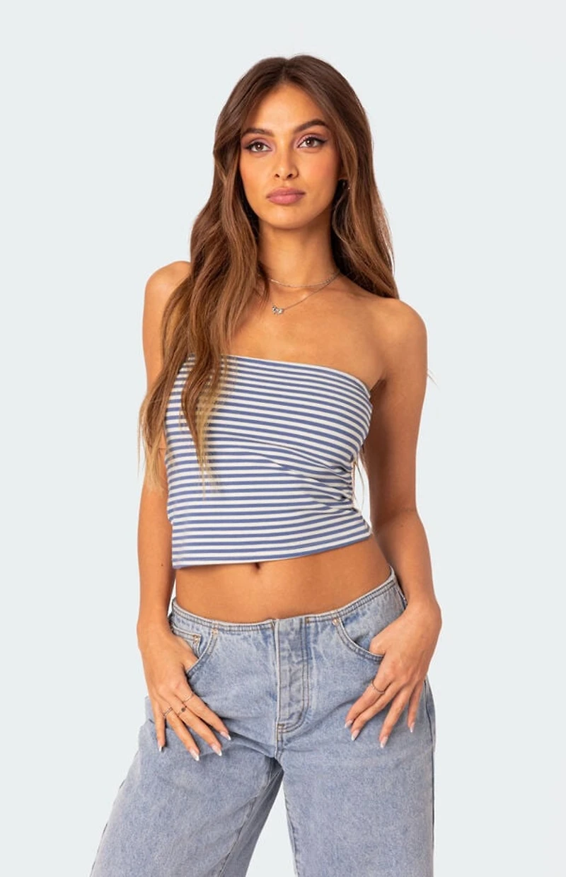 Edikted Lilah Striped Tube Top