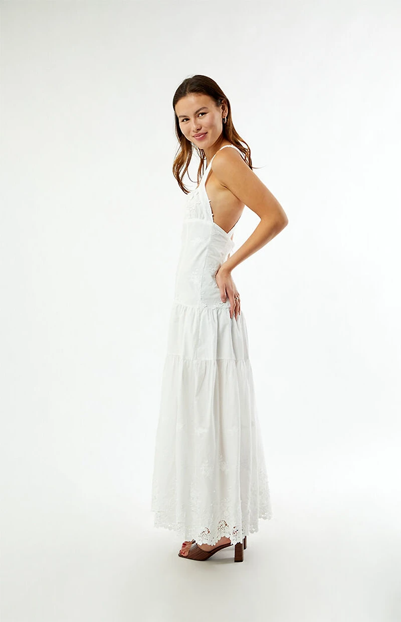 WEWOREWHAT Ruched Cup Peplum Midi Dress