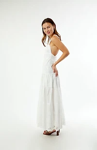 WEWOREWHAT Ruched Cup Peplum Midi Dress