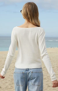 John Galt Athelia Pointelle Cardigan