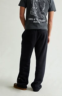 Pacsun Black Studded Fleece Extreme Baggy Sweatpants