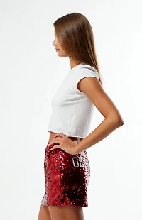 HYPE & VICE Oklahoma Sooners Sequin Mini Skirt
