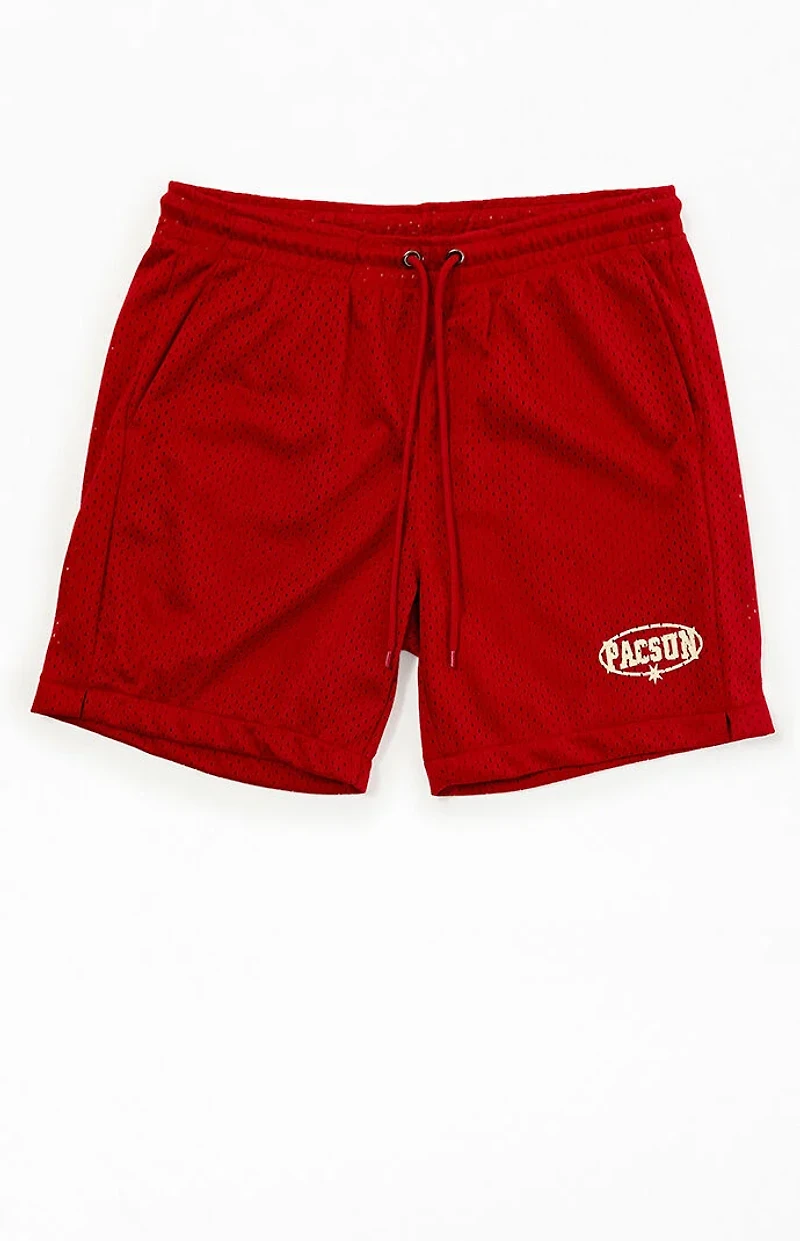 Pacsun Red Mesh Shorts