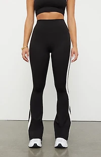 PAC 1980 WHISPER Active Classic Stripe Flare Yoga Pants