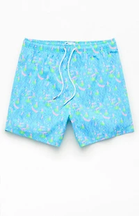Bermies Golf Floral 5" Swim Trunks