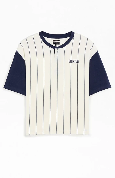 Brixton Striped Boxy Baseball T-Shirt