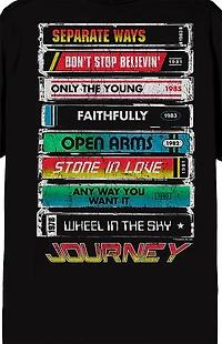 Journey Vintage Scarab and Album Stacks T-Shirt