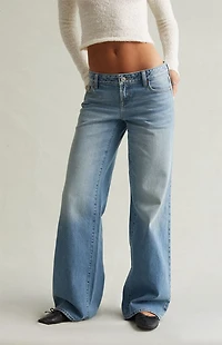Pacsun Ultimate Low Rise Baggy Jeans Light Blue