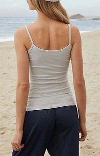 John Galt Blue & White Striped Tank Top