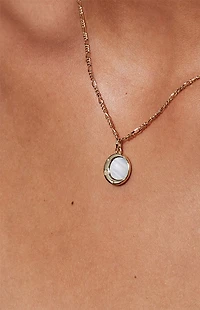 Ana Luisa Mei Moon Pendant Necklace