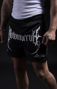 No Tomorrow x Civil Active Black Hades Mesh Shorts