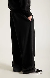 Pacsun Washed Black Fleece Extreme Baggy Sweatpants
