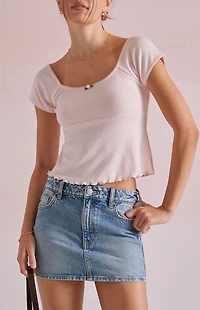 Beverly and Beck Maggie Pointelle T-Shirt