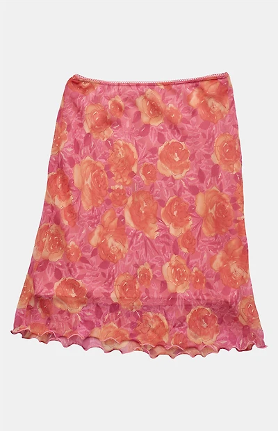 PS VINTAGE 2000s Pink Y2K Midi Skirt