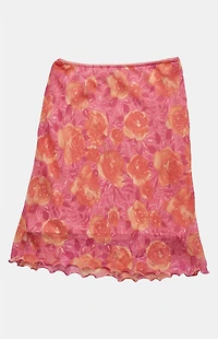 PS VINTAGE 2000s Pink Y2K Midi Skirt