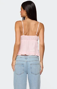 Edikted Halsey Ruffle Tank Top