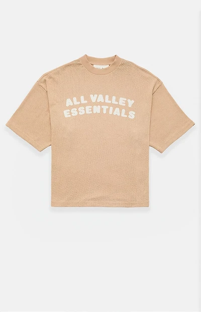 Fear of God ESSENTIALS Women's Tan Merch Mesh T-Shirt