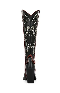 AZALEA WANG Women's Hyperion Black Cat Western Boots