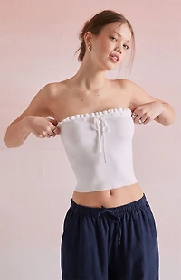 Beverly and Beck Ruffle Edge Tube Top