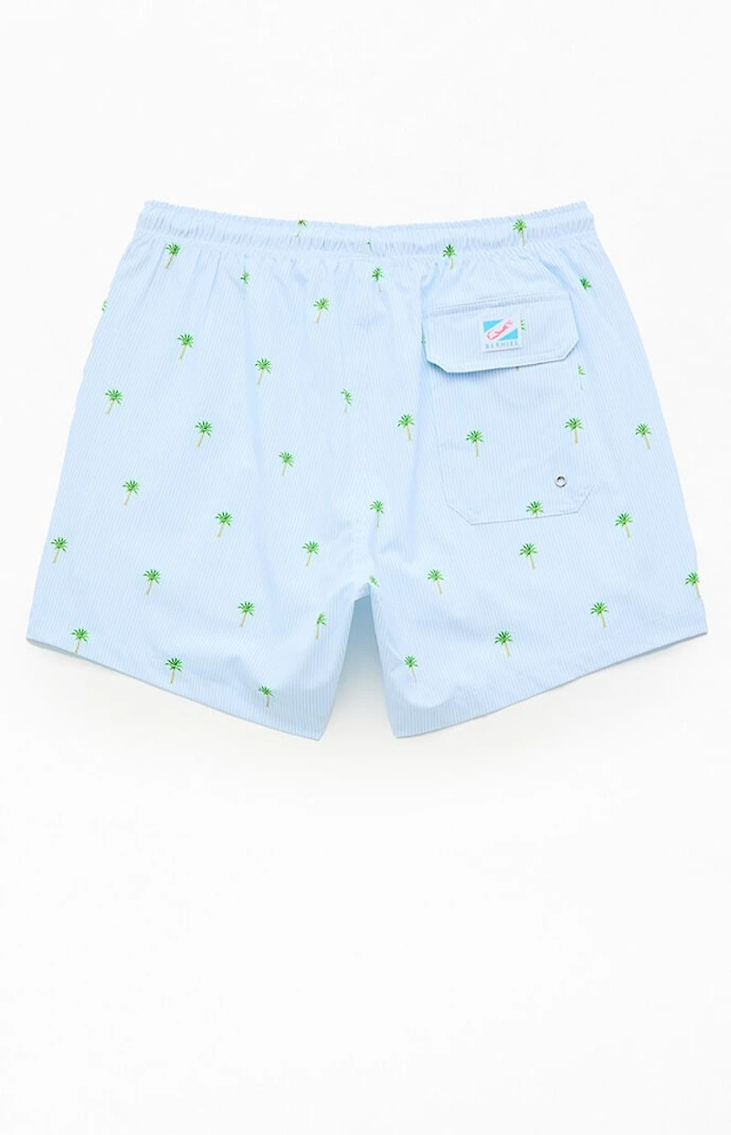 Bermies Palm Stripes Classic Line 5.5" Swim Trunks